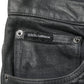 Dolce & Gabbana Dark Gray Cotton Loose Fit Men Denim Jeans