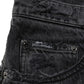 Dolce & Gabbana Dark Gray Cotton Ripped Men Denim Jeans