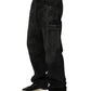 Dolce & Gabbana Dark Gray Cotton Baggy Cargo Men Denim Jeans
