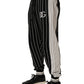 Dolce & Gabbana Black Striped DG Patch Men Sweatpants Pants