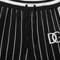Dolce & Gabbana Black Striped DG Patch Men Sweatpants Pants
