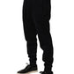 Dolce & Gabbana Blue Cotton Drawstring Jogger Trouser Pants