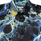 Dolce & Gabbana Blue Marble Print MARTINI Dress Formal Shirt