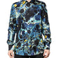 Dolce & Gabbana Blue Marble Print MARTINI Dress Formal Shirt