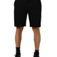 Dolce & Gabbana Black Cotton Mid Waist Men Bermuda Shorts