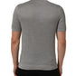 Dolce & Gabbana Gray Silk Crew Neck Short Sleeves T-shirt