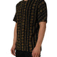 Dolce & Gabbana Black All Over Coin Print Cotton Men T-shirt