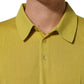 Dolce & Gabbana Yellow Cashmere Short Sleeves Polo T-shirt