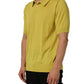 Dolce & Gabbana Yellow Cashmere Short Sleeves Polo T-shirt
