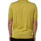 Dolce & Gabbana Yellow Cashmere Short Sleeves Polo T-shirt