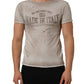 Dolce & Gabbana Light Gray Graphic Print Distressed T-shirt