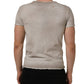 Dolce & Gabbana Light Gray Graphic Print Distressed T-shirt