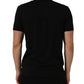 Dolce & Gabbana Black Crown Short Sleeved Henley Men T-shirt