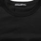 Dolce & Gabbana Black Cotton Crew Neck Short Sleeve T-shirt