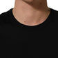 Dolce & Gabbana Black Cotton Crew Neck Short Sleeve T-shirt