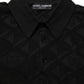 Dolce & Gabbana Black Silk Short Sleeve Knit Polo T-shirt