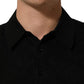 Dolce & Gabbana Black Silk Short Sleeve Knit Polo T-shirt