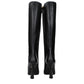 Versace Black Leather High Heel Boots