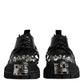 Dolce & Gabbana Black Studded Leather Hi-Trekking Derby Men Shoes