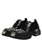 Dolce & Gabbana Black Studded Leather Hi-Trekking Derby Men Shoes