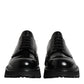 Dolce & Gabbana Black Calf Leather Hi-Trekking Derby Shoes