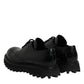 Dolce & Gabbana Black Calf Leather Hi-Trekking Derby Shoes