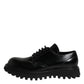 Dolce & Gabbana Black Calf Leather Hi-Trekking Derby Shoes