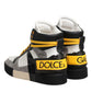 Dolce & Gabbana Multicolor Calf High Top Sneakers Shoes