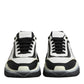 Dolce & Gabbana White Black Daymaster Two Tone Sneaker Shoes