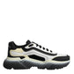 Dolce & Gabbana White Black Daymaster Two Tone Sneaker Shoes