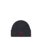 Ami Paris Gray Wool Oves Aries Beanie