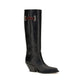 Chloé Black Calf Leather Bos Taurus Over The Knee