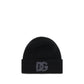 Dolce & Gabbana Black Wool Oves Aries Beanie
