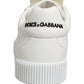 Dolce & Gabbana White Miami Leather Low Top Men Sneakers Shoes