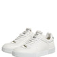 Dolce & Gabbana White Miami Leather Low Top Men Sneakers Shoes
