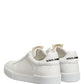 Dolce & Gabbana White Miami Leather Low Top Men Sneakers Shoes