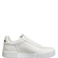 Dolce & Gabbana White Miami Leather Low Top Men Sneakers Shoes