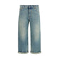 Darkpark Blue Cotton Boyfriend Jeans