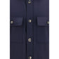 Jacob Cohen Blue Wool Oves Aries Full-Length Jacket
