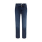 Jacob Cohen Blue Cotton Tapered Jeans