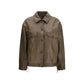 Golden Goose Brown Calf Leather Bos Taurus Leather Jacket