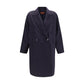 Max Mara Blue Wool Oves Aries Coat
