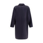 Max Mara Blue Wool Oves Aries Coat