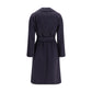 Max Mara Blue Wool Oves Aries Coat