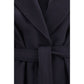 Max Mara Blue Wool Oves Aries Coat