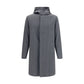 Lardini Gray Wool Oves Aries Coat