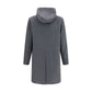 Lardini Gray Wool Oves Aries Coat