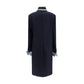 Prada Blue Wool Oves Aries Coat