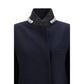 Prada Blue Wool Oves Aries Coat