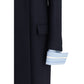 Prada Blue Wool Oves Aries Coat